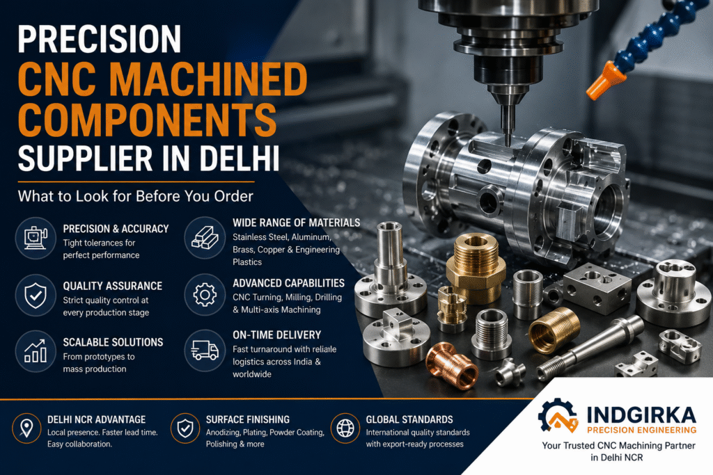 Precision CNC Machined Components Supplier in Delhi
